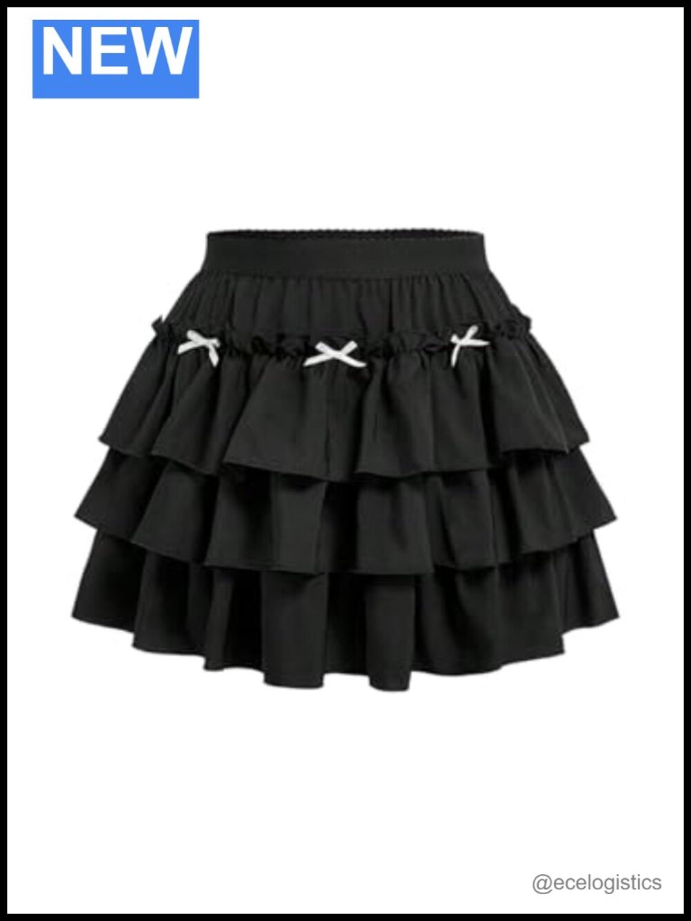 Plus Size A-Line Mini Skirt Ruffle Tiered Y2K Bow Knot